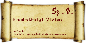 Szombathelyi Vivien névjegykártya